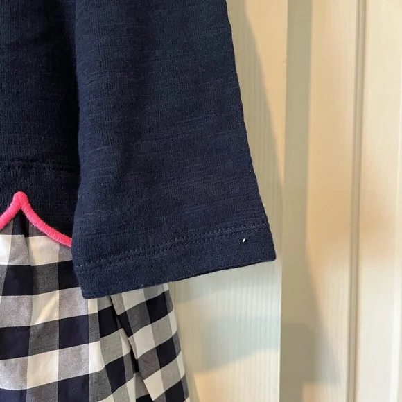 Crewcuts navy, pink and gingham dress size 10, NWT - Picture 6 of 13